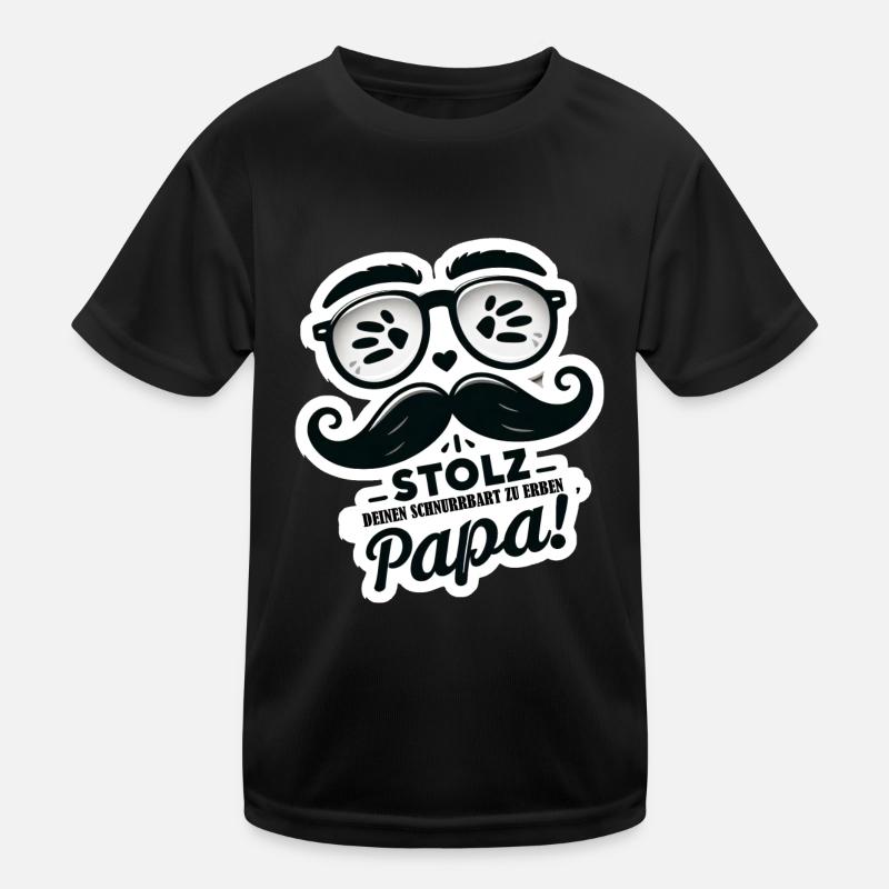 Father's Day Mustache Kids Functional T-Shirt