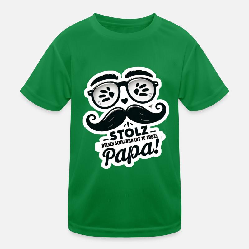 Vatertag Schnurrbart Kinder Funktions-T-Shirt