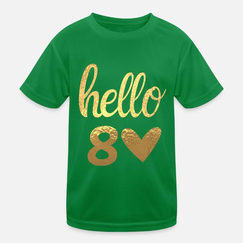 Hello 80 gold Kids Functional T-Shirt