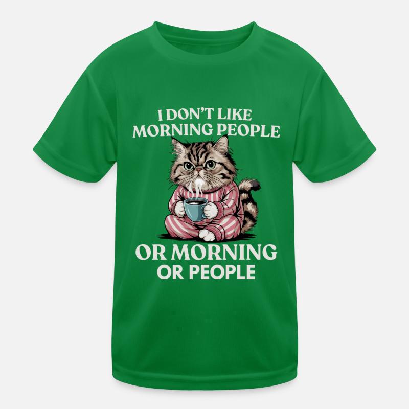 Ich mag keine Morgenmenschen oder Morgenmenschen oder Menschen Kinder Funktions-T-Shirt