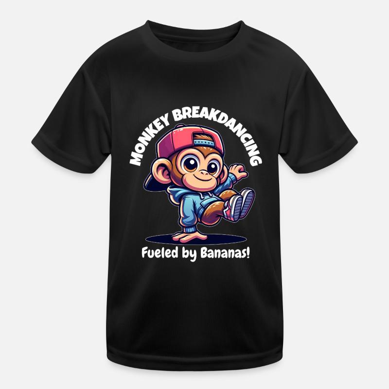 Monkey breakdancer Kids Functional T-Shirt