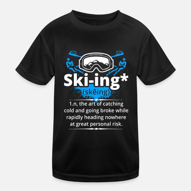 Skiing Definition Kids Functional T-Shirt