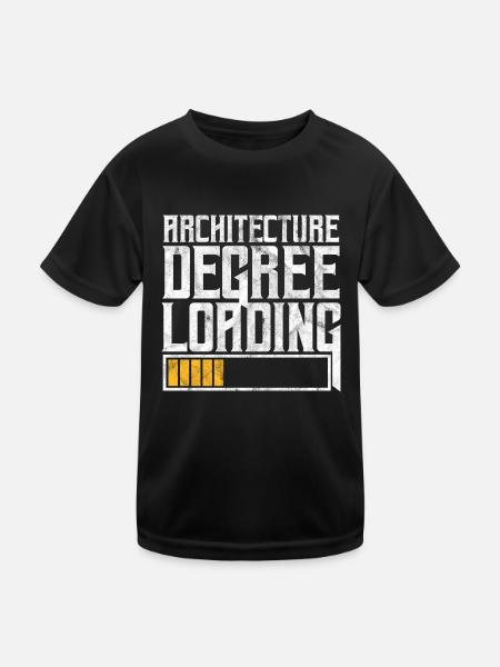 Architekt - Kinder Funktions-T-Shirt - Schwarz - Vorne