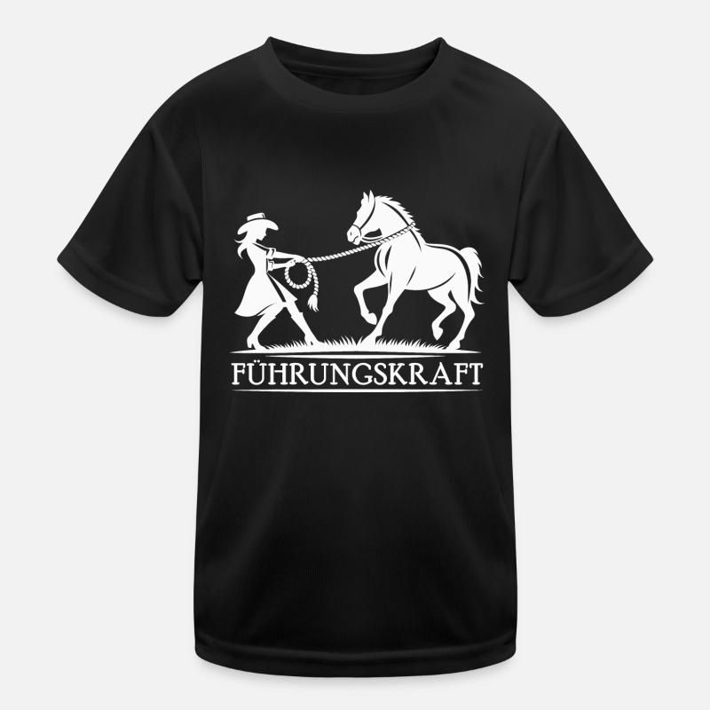 Führungskraft Pferd Reiten Geschenkidee Kinder Funktions-T-Shirt