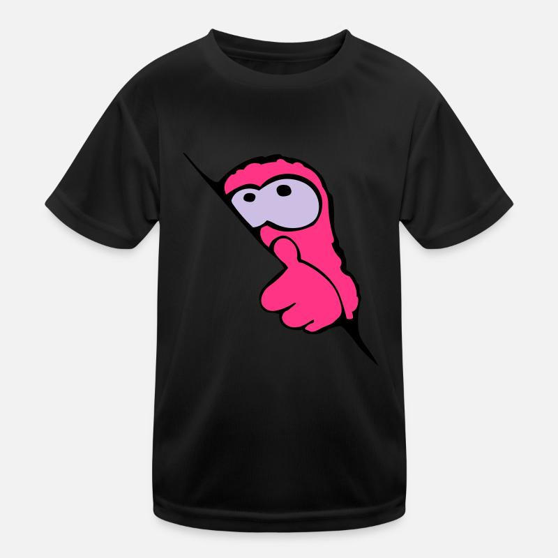 Monsterbaby - Kinder Funktions-T-Shirt - Schwarz