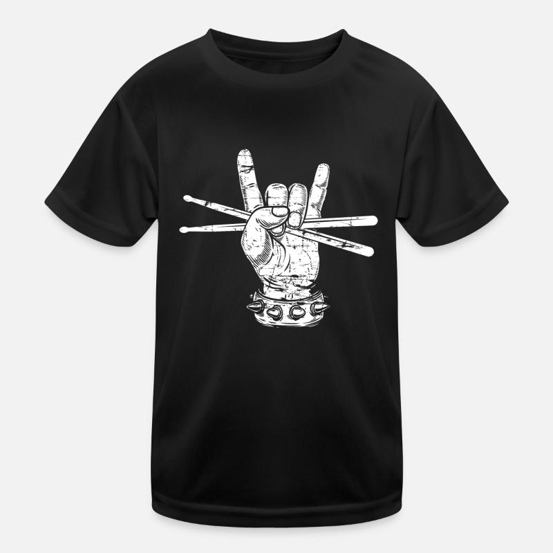 Drummer Drumsticks Batteries T-shirt sport Enfant