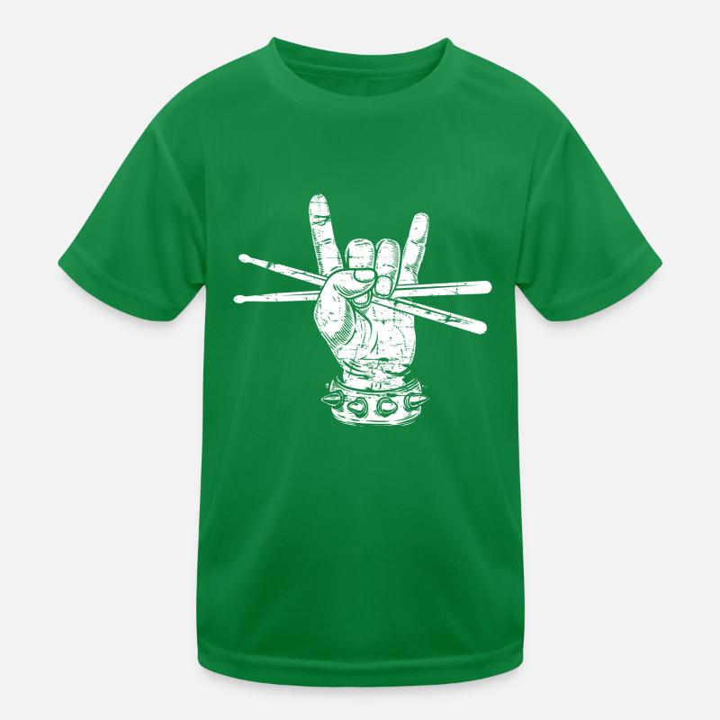 Drummer Drumsticks Drums Kids Functional T-Shirt