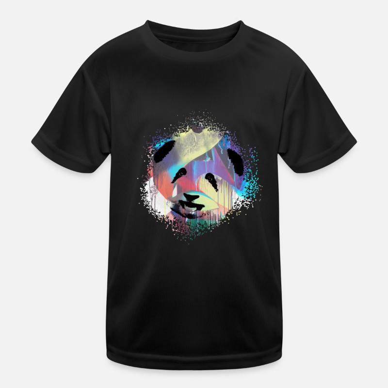 Panda,pandabär,bär, Graffiti,bunt Kinder Funktions-T-Shirt