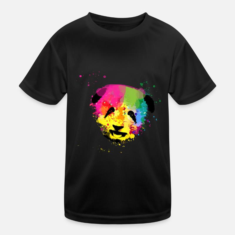 Panda,pandabär,bär, Graffiti,bunt Kinder Funktions-T-Shirt