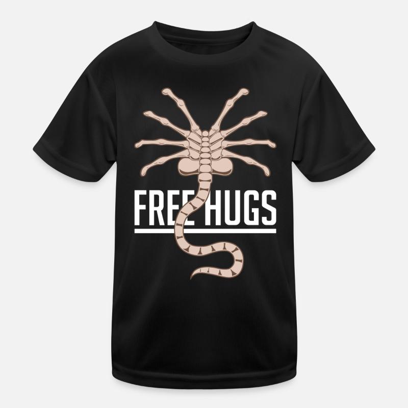 Kostenlose Hugs Aliens Kinder Funktions-T-Shirt