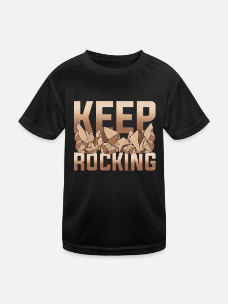 Gesteinsammler Geologe Geschenk Lustiges Geologie - Kinder Funktions-T-Shirt - Schwarz - Vorne