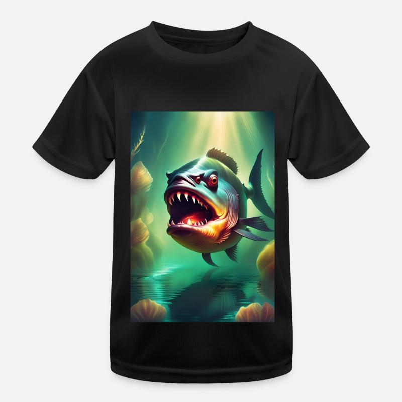 Abnormal monster fish Kids Functional T-Shirt
