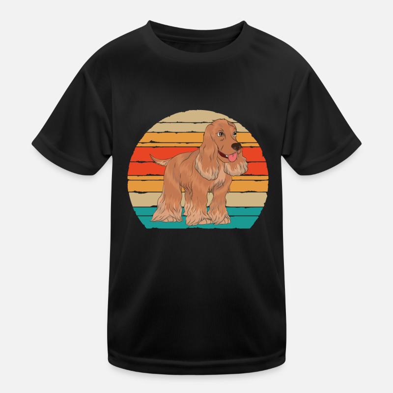 Retro Hundeliebhaber Hunde Geschenk Cocker Spaniel Kinder Funktions-T-Shirt