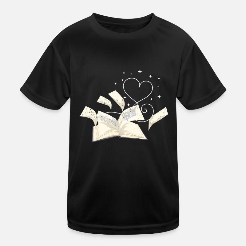 Liebe Bücher Herz Lesen Kinder Funktions-T-Shirt