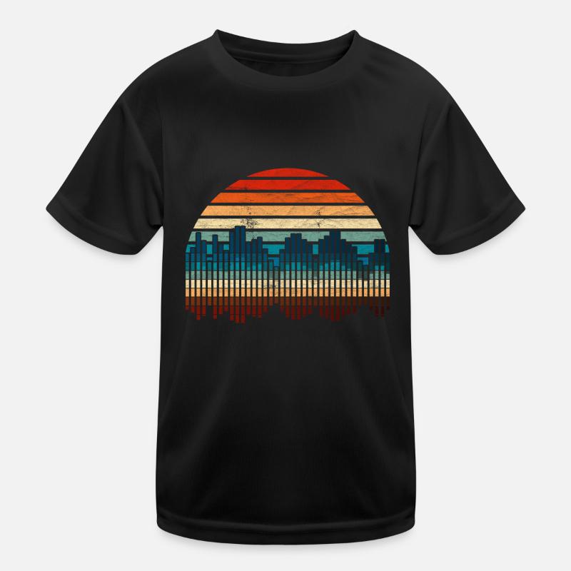 Musiker Geschenk Retro Soundwave Kinder Funktions-T-Shirt