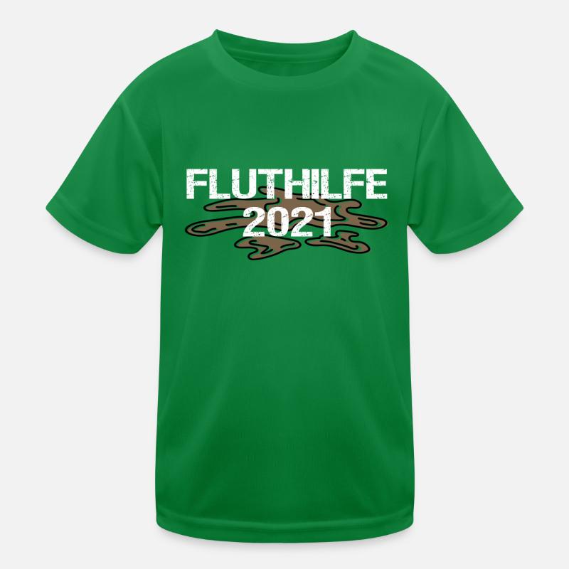 Fluthilfe | Flut Helfer Hochwasser Eimerkette Held Kinder Funktions-T-Shirt