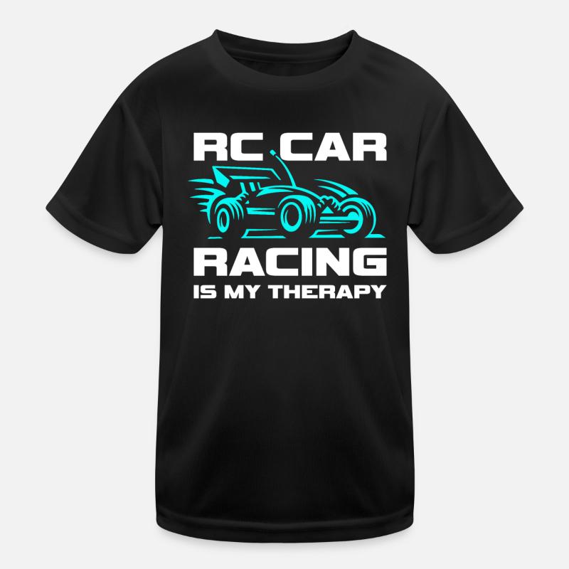 Driving a model car is my therapy RC buggy Kids Functional T-Shirt