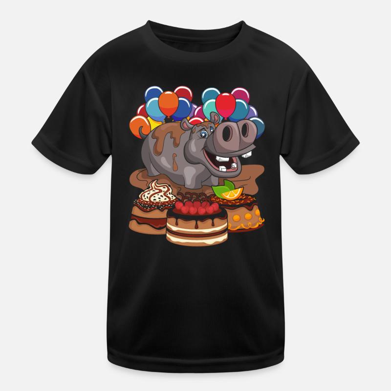 Kinder Geburtstag Geschenk Tier Nilpferd Kinder Funktions-T-Shirt