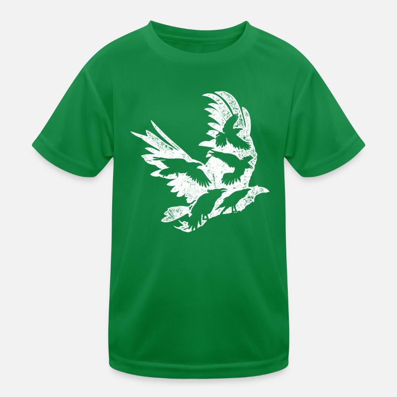 Halloween Geschenk Vogel Rabe Krähe Kinder Funktions-T-Shirt