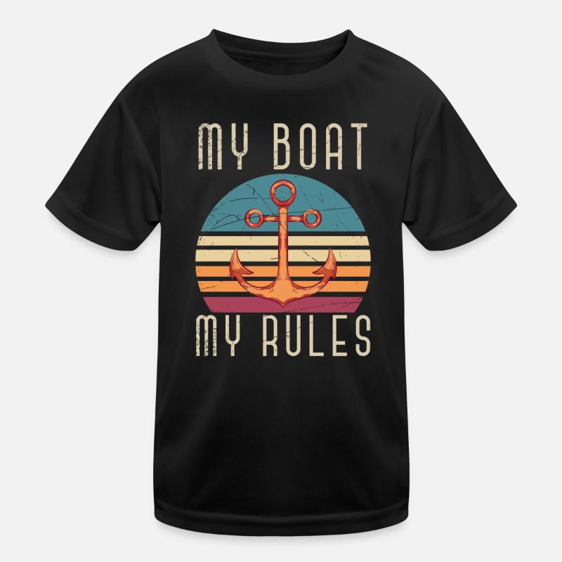 Sailor Skipper Gift Funny Saying Sailing Kids Functional T-Shirt