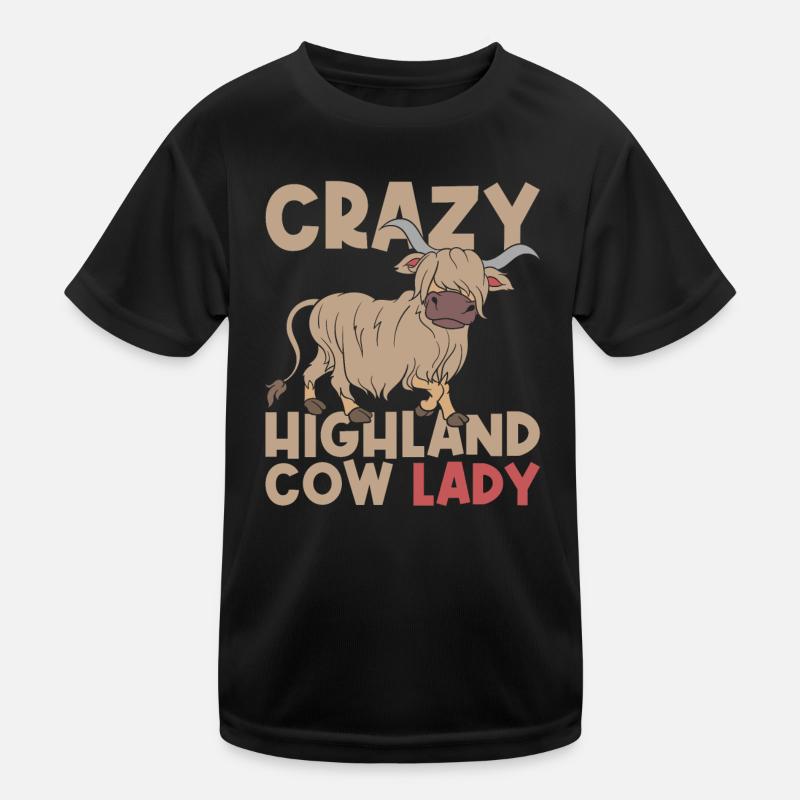 Highland Cattle Lady bovins des Highlands écossais T-shirt sport Enfant