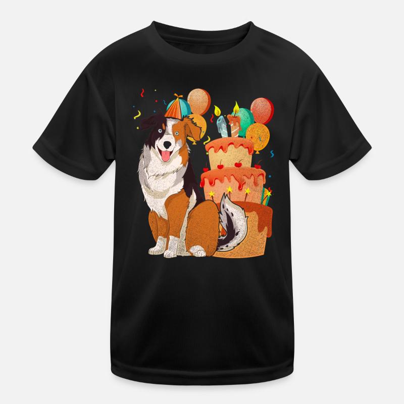 Aussie Hund Geburtstag Australian Shepherd Kinder Funktions-T-Shirt