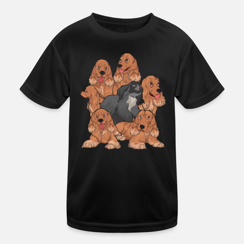 Hund Geschenk Hundemotiv Cocker Spaniel Kinder Funktions-T-Shirt