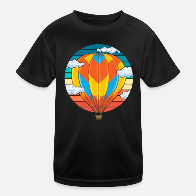 Retro Ballonfahrer Geschenkidee Heißluftballon Kinder Funktions-T-Shirt