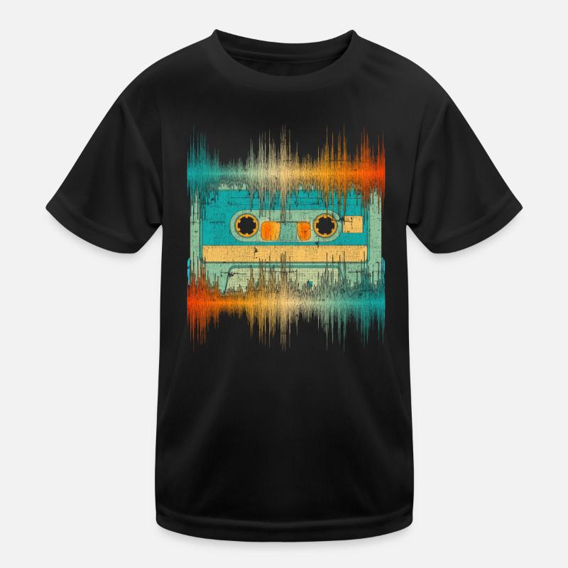 Retro Cassette Music Gift Musician Soundwave Kids Functional T-Shirt