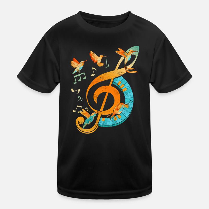 Oiseaux Violon Clef Musique Clef T-shirt sport Enfant