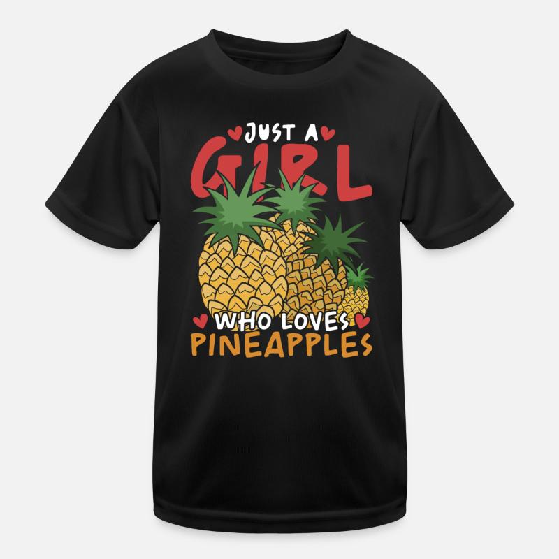 Sommer Frucht Geschenkidee Mädchen Ananas Kinder Funktions-T-Shirt