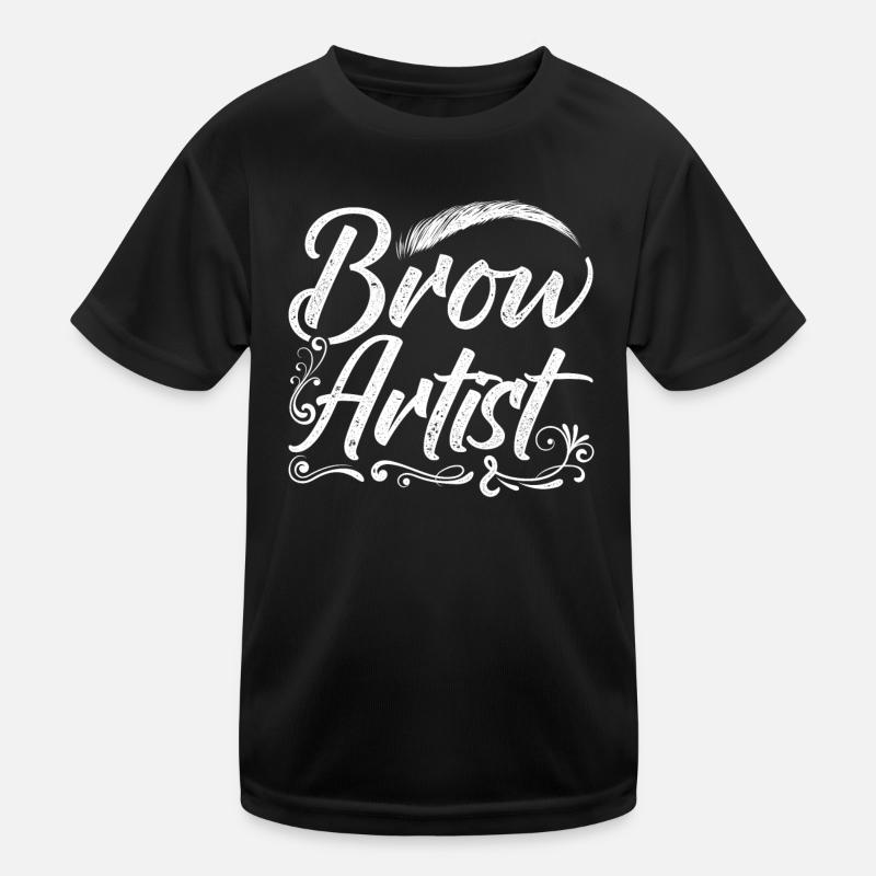 Eyebrow Beautician Gift Brow Artist Kids Functional T-Shirt