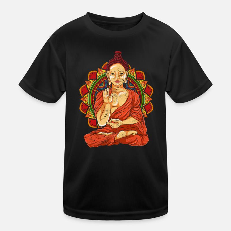 Mandala Buddhist Gift Buddhism Buddha Kids Functional T-Shirt