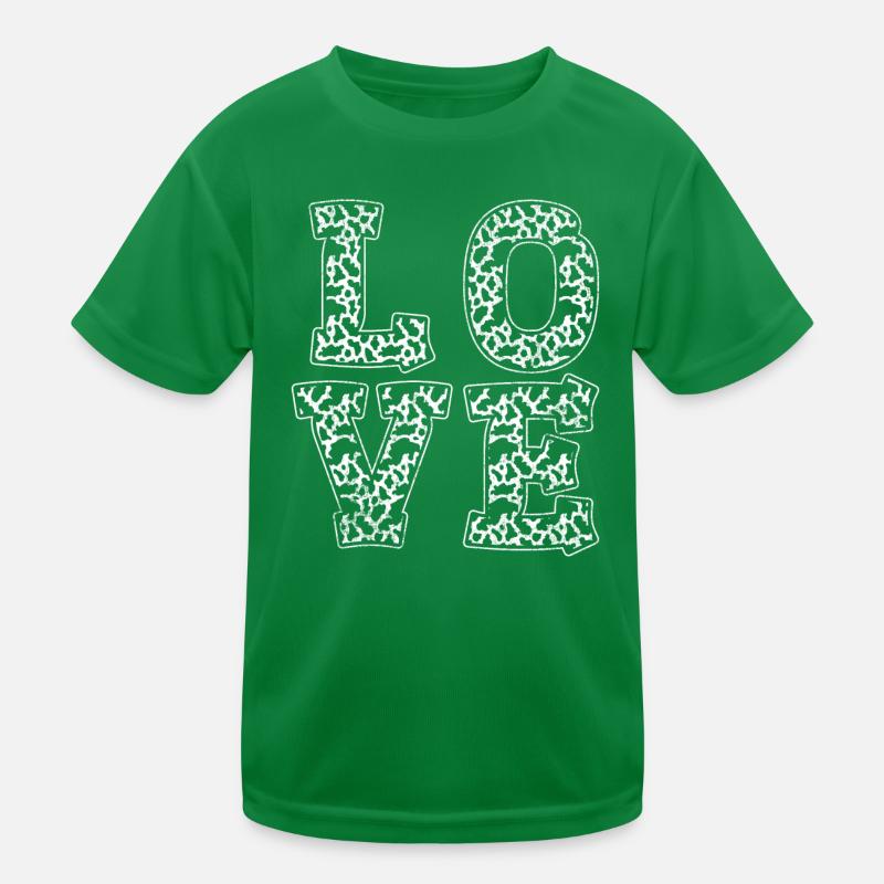 Taches de vache Love vache T-shirt sport Enfant