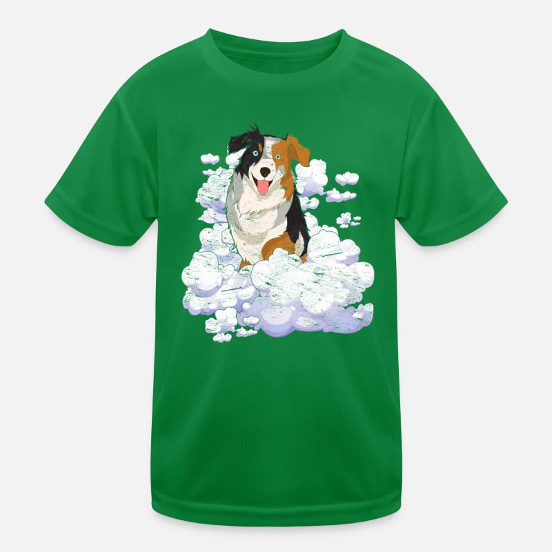 Pet Cloud Dogs Gift Australian Shepherd Kids Functional T-Shirt