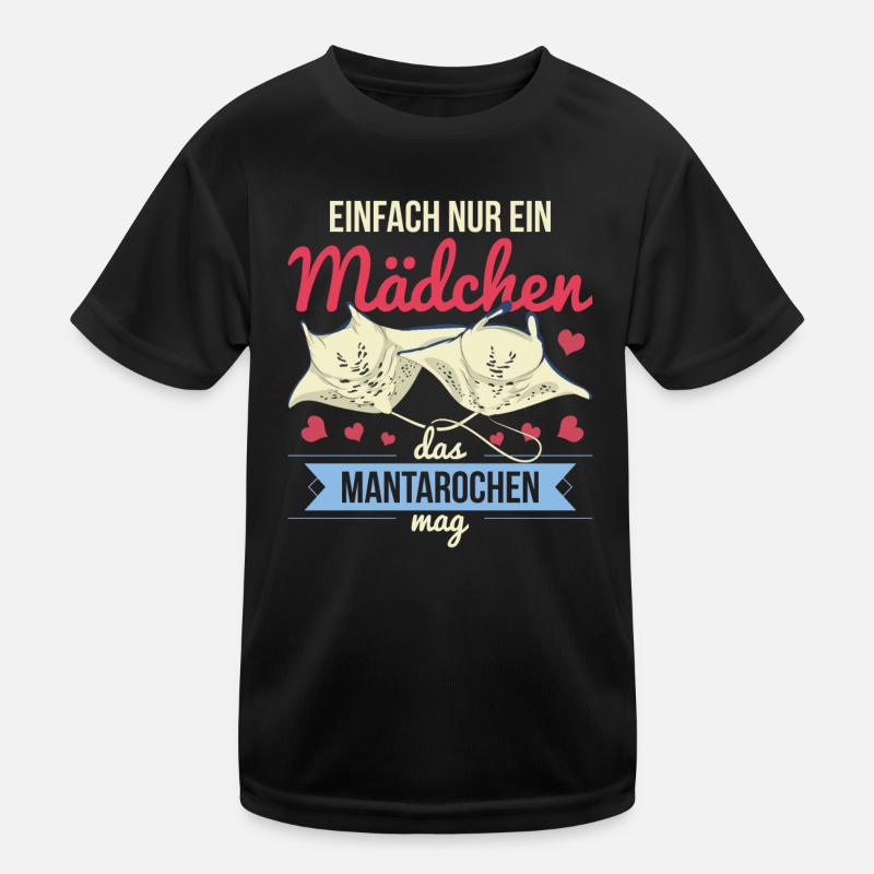 Ozean Tier Meerestier Mädchen Geschenk Mantarochen Kinder Funktions-T-Shirt