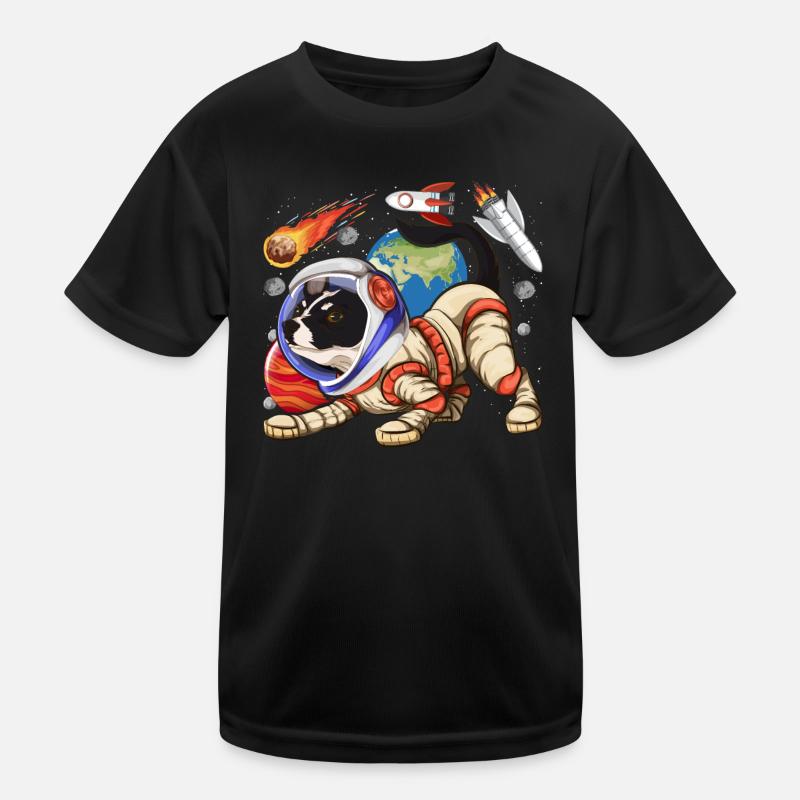 Frenchie Dogs Gift Astronaut Bulldog Kids Functional T-Shirt