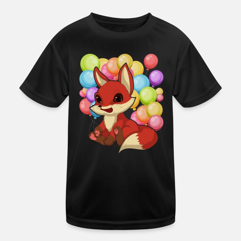 Forest Dweller Animal Lover Gift Balloon Fox Kids Functional T-Shirt