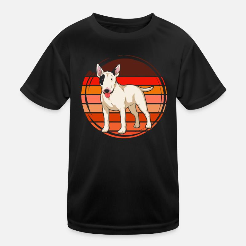 Dog Lover Dogs Gift Retro Bull Terrier Kids Functional T-Shirt