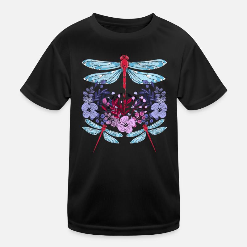 Insect Lover Cadeau Jolies Fleurs Libellule T-shirt sport Enfant