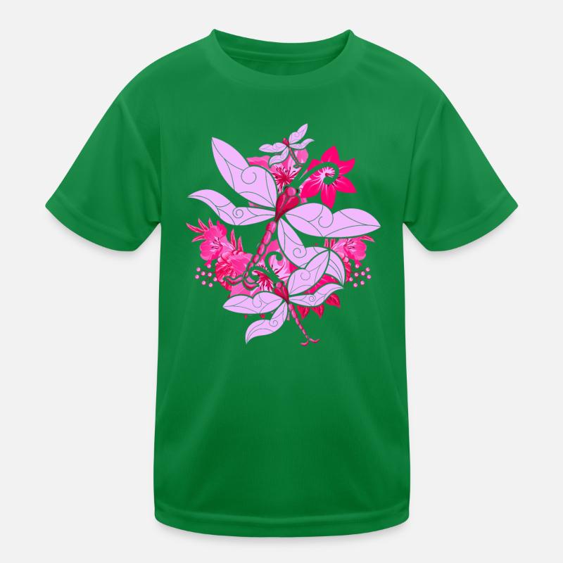 Fleurs colorées Insecte Animal Cadeau Libellule T-shirt sport Enfant