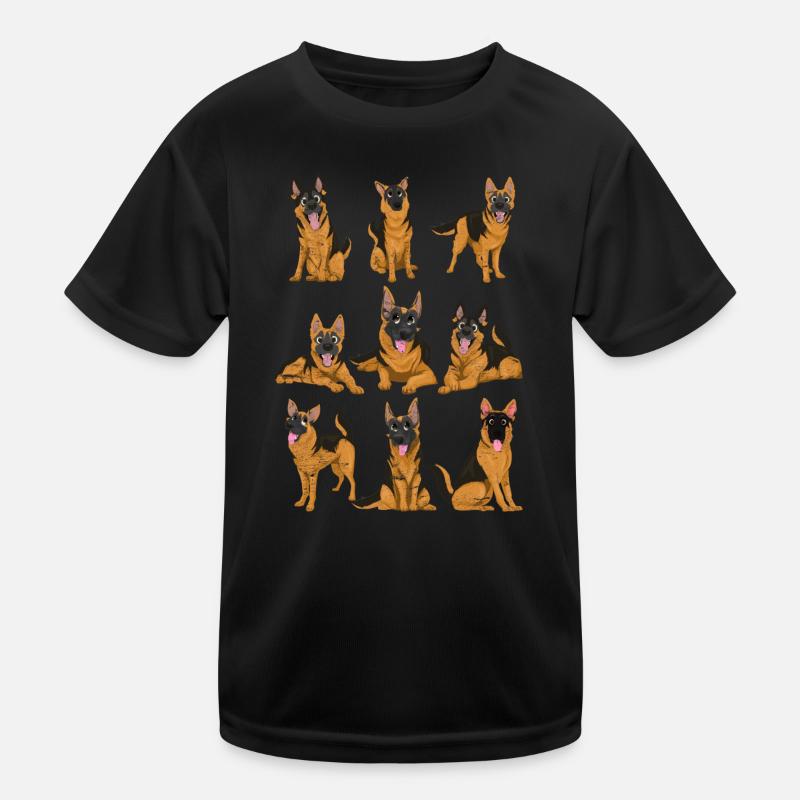 Hunde Geschenk Niedliches Deutscher Schäferhund Kinder Funktions-T-Shirt