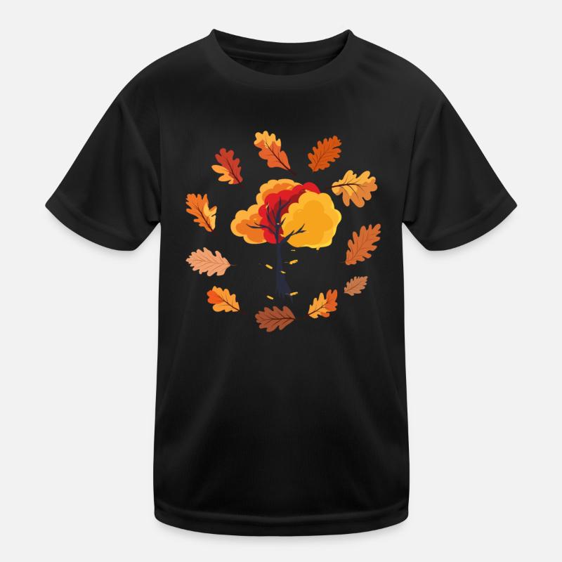 Nature Deciduous Leaves Foliage Tree Gift Autumn Kids Functional T-Shirt