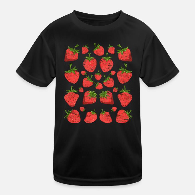 Erdbeeren Rote Beeren Obst Geschenk Erdbeere Kinder Funktions-T-Shirt