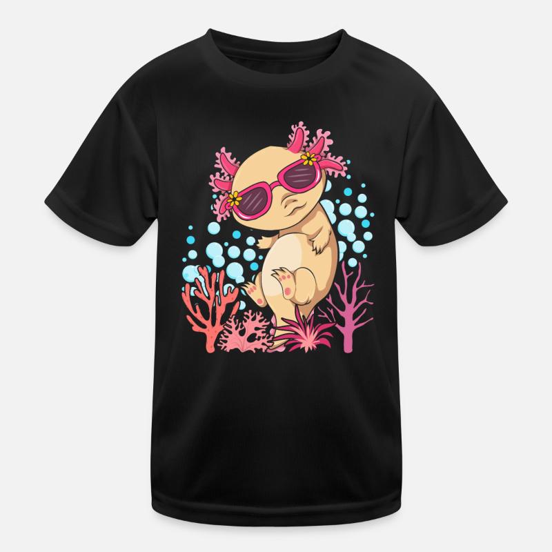 Tailed amphibian Cool Sunglasses Gift Axolotl Kids Functional T-Shirt