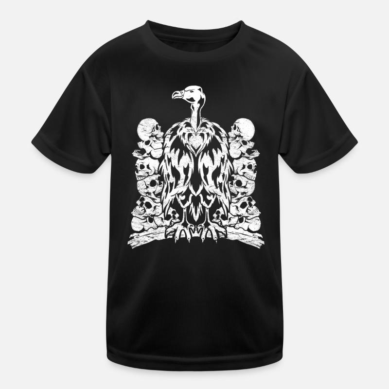 Totenköpfe Aasfresser Raubvogel Geschenk Geier Kinder Funktions-T-Shirt