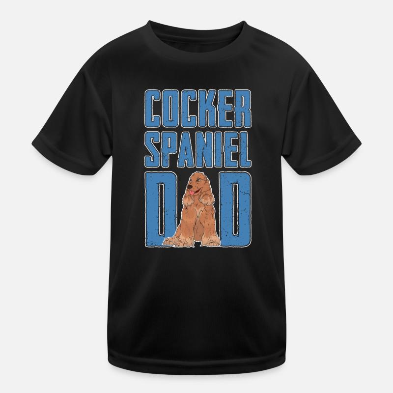 Cocker Spaniel Papa Vatertag Geschenk Hunde Kinder Funktions-T-Shirt
