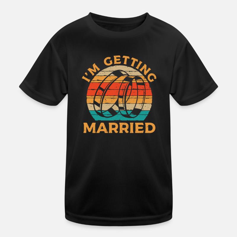 I'm going to Marry Retro Rings Gift Engagement Kids Functional T-Shirt