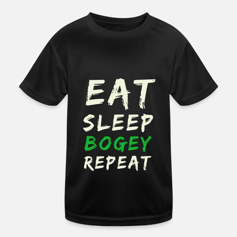 Eat sleep golf repeat Kinder Funktions-T-Shirt