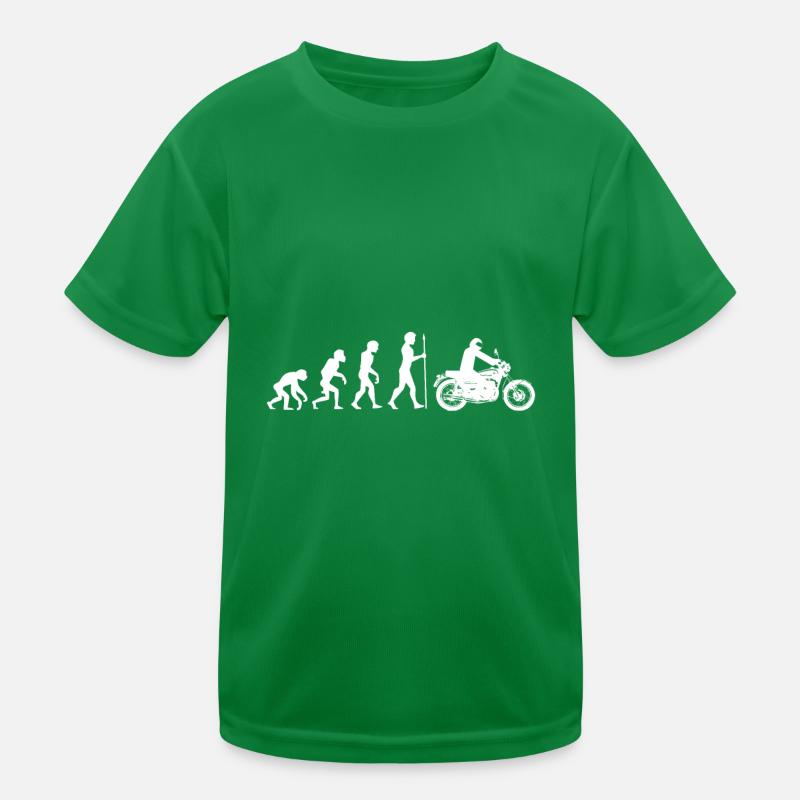 Evolution singe homme moto motard idée cadeau T-shirt sport Enfant